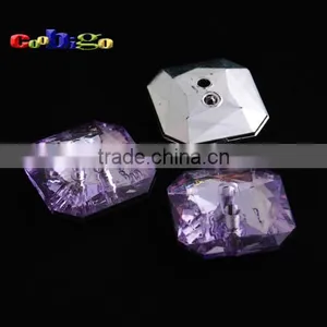 32L(20mm) Octagon Acrylic Sewing Rhinestone Button For Apparel Bag Accessories #FLN020-32L(Mix-s) thumbnail-3