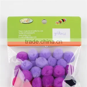Factory Supply DIY Crafts Purple Series Pompoms Toys for Kids or Wedding Party Decoration thumbnail-3