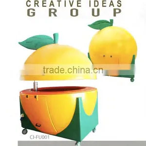 PROFITABLE Orange Shape Fibreglass (FRP) Kiosk Portable and Efficient thumbnail-1
