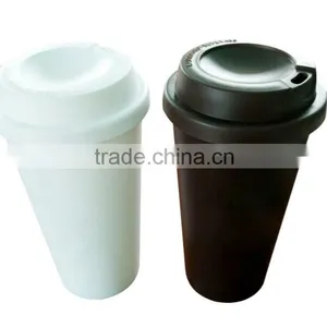 DOUBLE WALL PLASTIC COFFEE TUMBLER WITH PERSONALIZED LOGO thumbnail-1