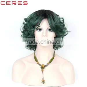 R1B/FG04 Ombre Color Wig Japanese KK Fiber High Temperature Flame Retardant Synthetic Curly Wig thumbnail-1