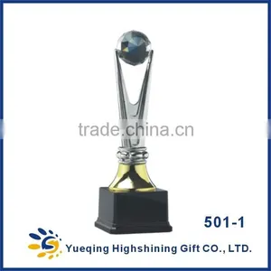 Plastic Base Crystal Sport Competition Awards Silver Trophy thumbnail-1