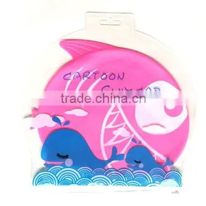 2016 Summer Fashionable Comfortable Wear Silicone Waterproof Cartoon Shark Children Swimming Cap thumbnail-2