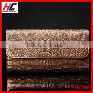 Wholesale 2015 the European and American Fashion the New Trend of Crocodile Grain Leather Purse Long Leather Wallet Handbag thumbnail-1