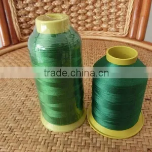 Green Color Polyester Embroidery Thread thumbnail-1