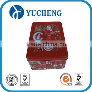 New Household Custom Rectangle Gift Candy/cookie Package Metal Tin Can thumbnail-3