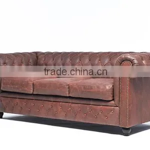 Chesterfield Showroom Brighton Vintage Brown Sofa thumbnail-2