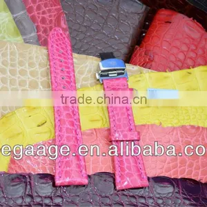 Real Alligator Leather Wrist Strap Leather Watch Belt. thumbnail-1