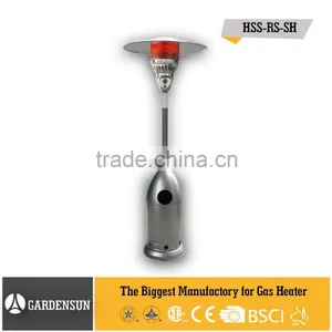 Outdoor Gas Furnace Heater (Stand-up Bullet Heater Silver Hammered ,CE)GARDENSUN 5000-13000W With CE CSA AGA ISO thumbnail-1