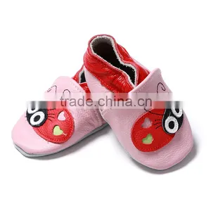 2016 Sping Summer Fall Pink Red Bee Pattern Baby Leather Shoes thumbnail-2