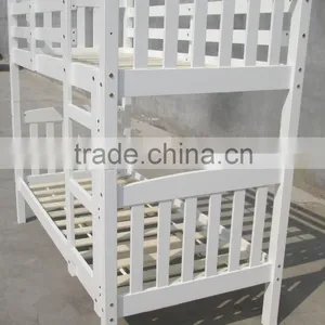 White Toddler Wood Bunk Bed for Adults thumbnail-4