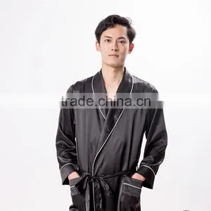 Men's Sexy Pajamas Sleepwear in Silk Like Satin Fabric thumbnail-5