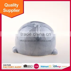 Newest Lovely Animal Shape Hippo Ceramic Piggy Bank With Hand Painted Quality Choice thumbnail-4