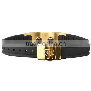Noproblem D008 FDA Tourmaline Germanium Fashion Jewelry Energy Charm Infinity Crystal Gold Bracelet thumbnail-3