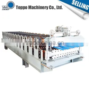 Large Construction Glazed Tile Roof Use and Double Forming Machine thumbnail-2
