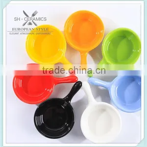 Personalized Ceramic Salad Bowl With Handle thumbnail-2
