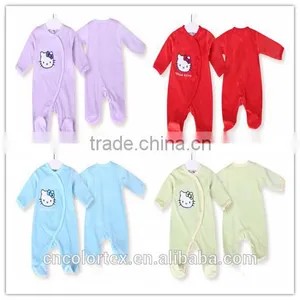 Autumn and Winter Style Infant Velour Sleepsuit Kids Pajamas thumbnail-2