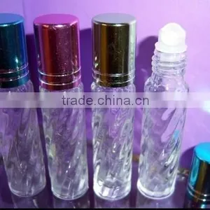 Clear Glass Perfume Bottle With Roll Ball thumbnail-1