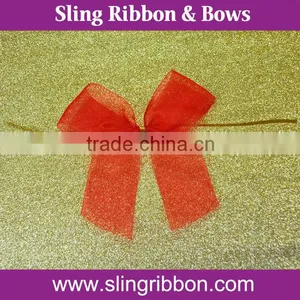 Plain Organza Ribbon Bow Wired Twist Used In Gift Packge thumbnail-1