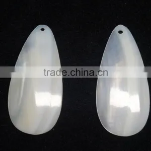 Exclusive Rare Arrival Mother of Pearl Gemstone Cabochon for Earring and Pendant Pear Shape thumbnail-1