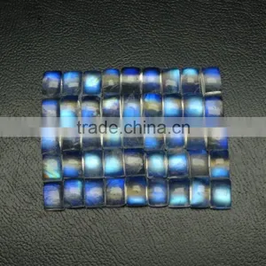 Rainbow Moonstone, Rectangular Cut, Best Quality Cabochon, Natural Gemstone thumbnail-3