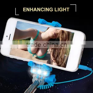 2015 Hot New Products Super Mini Selfie Stick With LED Flash Light, China Manufacturer thumbnail-3