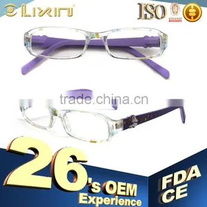 2016 Best Sale Fashion Acetate Kids Optical Frames With Purple Temple. thumbnail-1