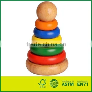 Wooden Stacker Rainbow Stacking Wooden Toy thumbnail-1