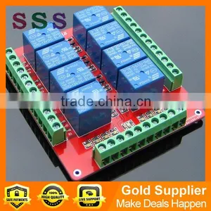 AC 250V/10A DC 30V/10A Standard Bidirectional Optocoupler Isolation 8 Relay Control Module thumbnail-1