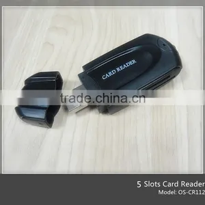 Car Key Shape Card Reader Black Plastic Usb 2.0 Card Reader(OS-CR112) thumbnail-1