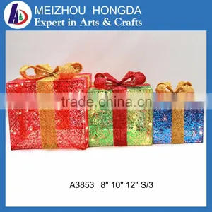 Christmas Gifts NEW Design LED Christmas Decoration Fabric Gift Box Led Light thumbnail-1