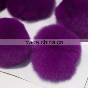 Wholesale Genuine Colorful Real Fox Fur Pompoms thumbnail-1