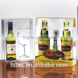 High Quality Custom Clear Printed Wine Box With Blister Tray thumbnail-1