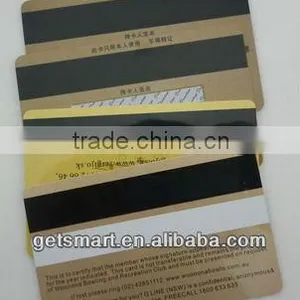Latest Beautiful Card!! Best Quality SGS Approval Gold Silk-Screen Prnting Magnetic Strip Plastic Card Factory thumbnail-1