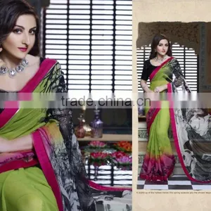 Designer Shiffon Lehenga Style Sarees thumbnail-6