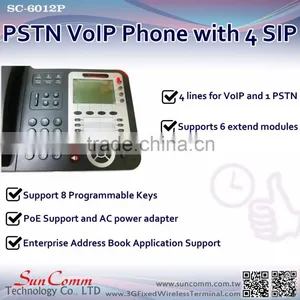 SC-6012P Extend Modules With Clear Voice 4 SIP Line PSTN IP Phone thumbnail-6