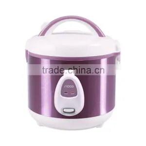 Electric Stainless Steel Mini Rice Cooker in Purple, Red 1.0L thumbnail-1
