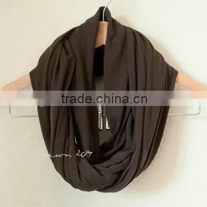 China Supplier Organic Bamboo Spandex Super Soft Fashionable Nursing Scarf thumbnail-2
