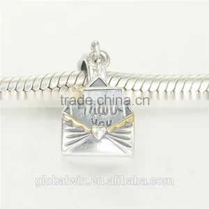 Envelope Bracelet Charms European Charm Bracelet Necklace 100% Real 925 Sterling Silver S218 Best Gifts For You Or Friends thumbnail-2