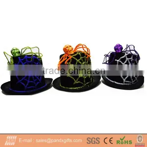 HALLOWEEN TOP HAT WITH GLITTERED SPIDER HALLOWEEN COSTUME thumbnail-1