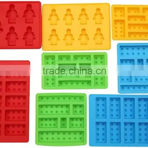 Building Blocks and Robots 8pc Candy Molds For Le go Lovers, Chocolate Molds, Ice Cube Molds, Silicone Baking Molds thumbnail-4