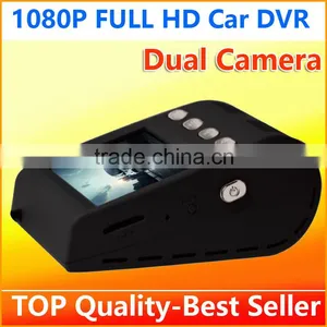 Factory Wholesale Top Quality Dual Camera Double Lens Car Cam Corder DVR Video Camera 1080p With 2.7 Inch TFT LCD Display thumbnail-3