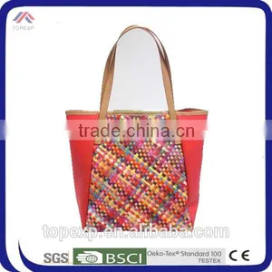 Classy Tote Straw Bag Twill Bag thumbnail-1