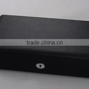 The Chinese Factory Wholesale Custom 12 Slot Watches Boxes, High-grade Wooden Black Display Box thumbnail-4
