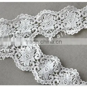 New Arrival Polyester Water Soluble Embroidery Saree Lace and Border Wholesale thumbnail-3
