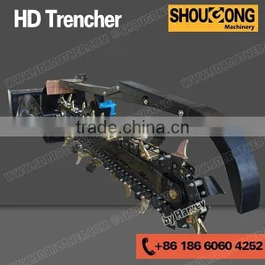 Skid Loader High Flow Trencher Heavy Duty Trencher thumbnail-1