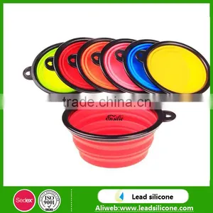 Expandable Travel Pet Feeding Silicone Bowl for Dogs & Cats thumbnail-1