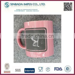 Pink Paintable Ceramic Coffee Mug Wholesale thumbnail-1