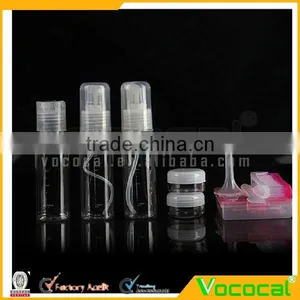 Travel Bottle Set Cosmetic Jar Empty Hair Shampoo Cream Bottle 11pcs Transparent+Pink thumbnail-1
