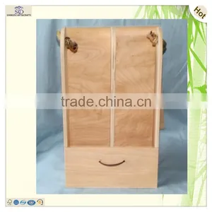 Birch Bark Decorating Handbags Plywood Wood Wine Box thumbnail-4